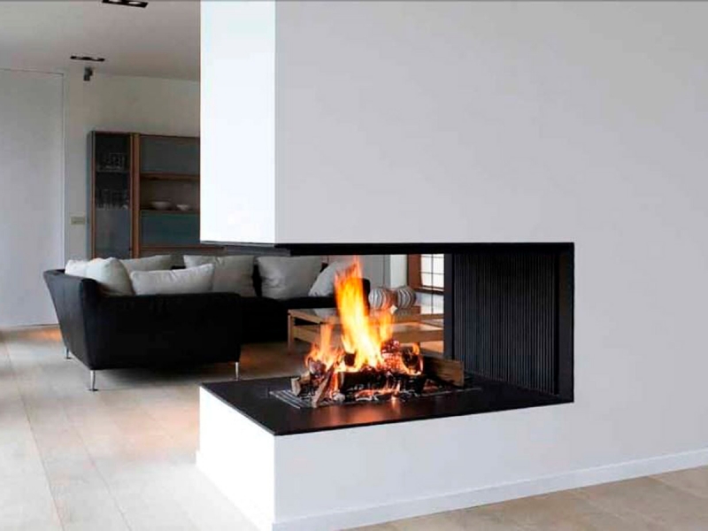 Üç Tarafı Açık Şömineler