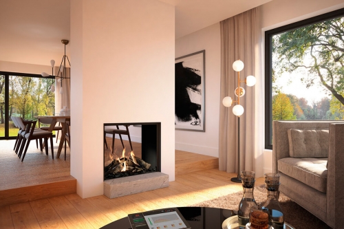 Çift Tarafı Açık Şömineler